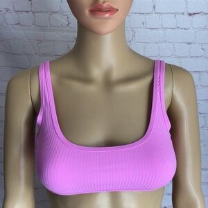 California Waves Orchid Ribbed Bikini Top - NWT